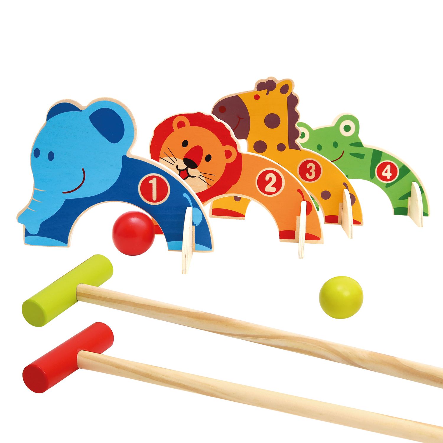 Bino & Mertens - Kinder-Crocket-Set aus Holz, Zoo Bino & Mertens - Kinder-Crocket-Set aus Holz, Zoo